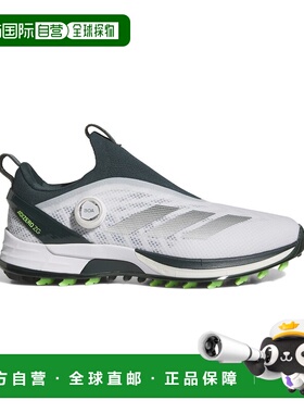 日本直邮adidas Adizero ZG舒适百搭耐磨高尔夫球鞋白绿色男