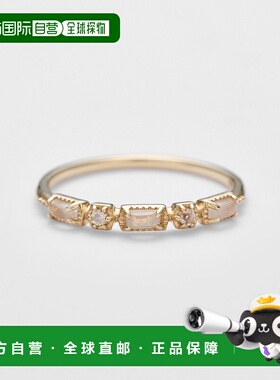 1h可退 日本直邮agete 阿卡朵  女士白色光泽感天然石戒指 102521