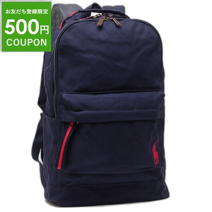 日本直邮Polo Ralph Lauren 帆布背包背包海军红色女士 POLO RALP