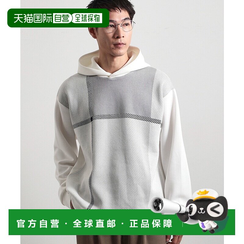 1h可退 日本直邮THE SHOP TK 男装 前幅拼接针织拼色半拉链宽松连