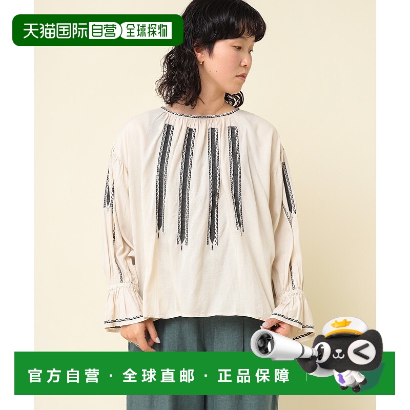 1h可退 日本直邮RNA-N女士绣花轻薄透气衬衫 IB2841/b2841