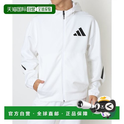 日本直邮阿迪达斯男士 ZNE 全拉链连帽运动外套 (JF2443) (白色)