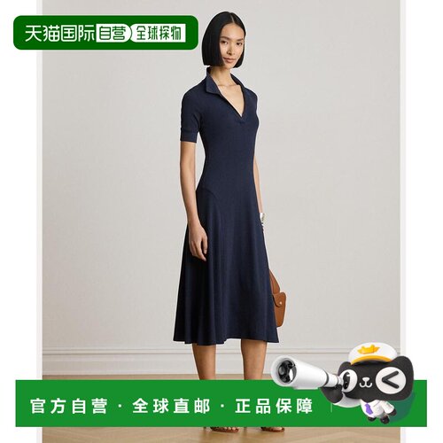 日本直邮Lauren Ralph Lauren 女装 弹力棉混纺罗纹Polo连衣裙 WM