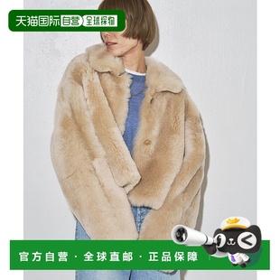 日本直邮GEMINI 易搭 女士短款 轻盈保暖 羊皮毛领短外套 1h可退