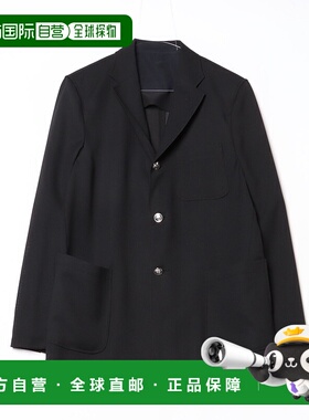 1h可退 日本直邮BEAMS PLUS 男士轻盈网眼布黑色三粒扣西装外套 3