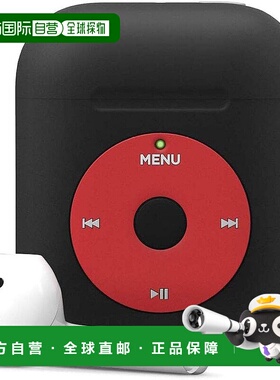 【日本直邮】elago AirPods轻薄硅胶防摔保护壳播放器风 黑色