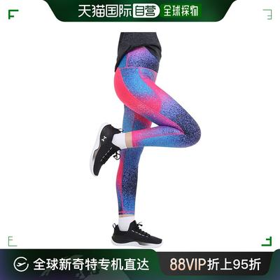 日潮跑腿Under Armour 安德玛 女款打底裤长裤 蓝色 粉色 L A-108