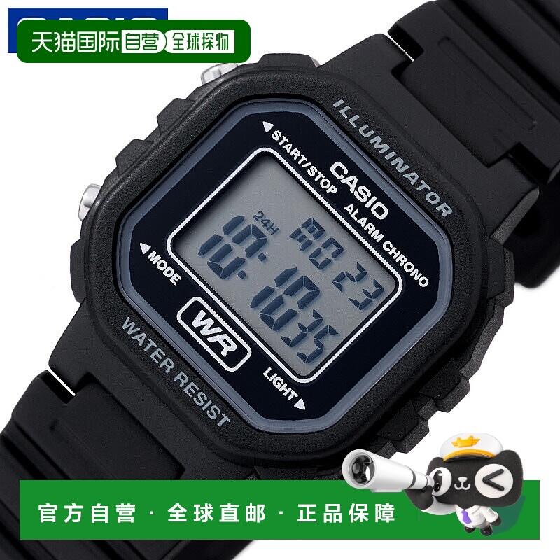 日本直邮卡西欧标准手表液晶/黑色树脂表带CASIOW-LA-20WH-1A女士