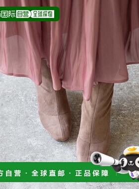 日本直邮Menue 方形鞋头弹力靴 [ME8623BW01034]