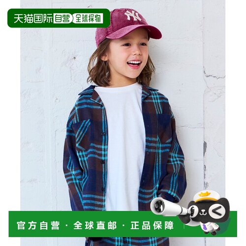 1h可退 日本直邮MARKEY'S 儿童 宽松格纹开领衬衫 b9897
