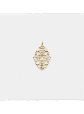 日本直邮日潮 agete 阿卡朵K10项链吊坠黄色 均码饰品