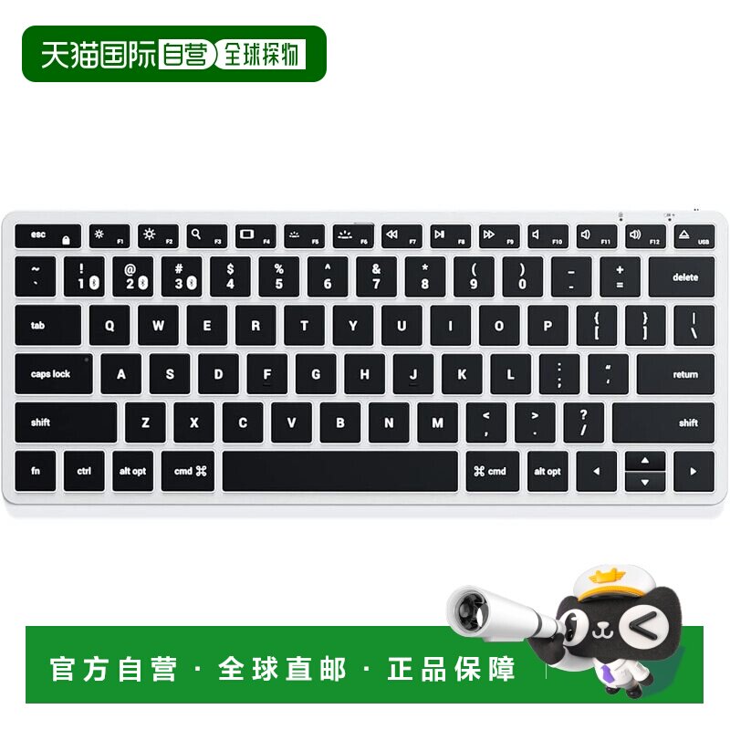 【日本直邮】Satechi蓝牙键盘 X1背光 多功能配对银1层 ST-BTSX1S