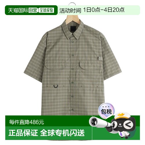 日本直邮DAIWA PIER39：短袖夏季格子图案科技钓鱼衬衫 / ：BE-70