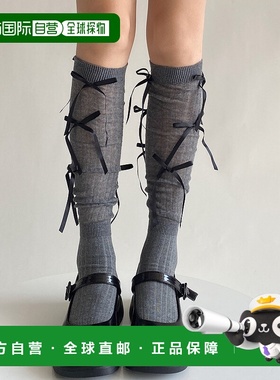 1h可退 日本直邮Ulysses 女士蝴蝶结高筒袜 LUY24S025袜子