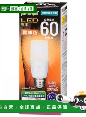 【日本直邮】OHM投影机配件电机LED灯泡T型E26 60型温白色灯泡