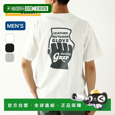日本直邮Grip Swany 手套标志T恤（GSMCT0010）男士短袖T恤露营和