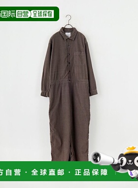 1h可退 日本直邮HTS 女士宽松灯芯绒连体裤 半开襟设计 INHT2553C