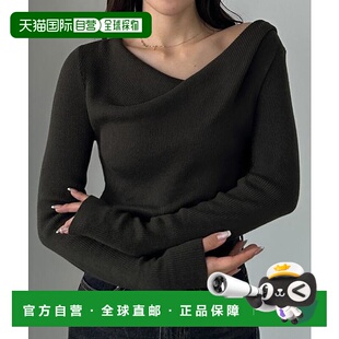 1h可退 日本直邮JUNOAH Louere 薄款垂坠感罗纹针织上衣长袖