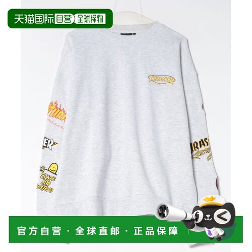 日本直邮THRASHER 男女同款 加绒卫衣 刺绣Logo 822支付后1h可退