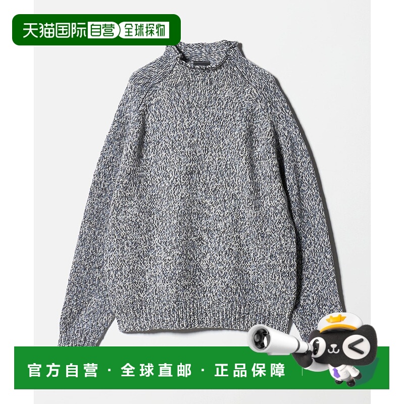 1h可退 日本直邮green label relaxing男装宽松罗纹高领针织衫半