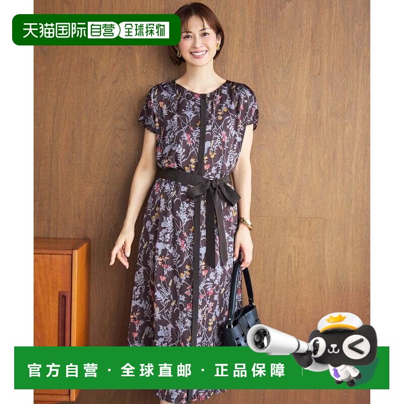 日本直邮自由区 S 广受好评追加生产新色获赞外出碎花连衣裙 棕色