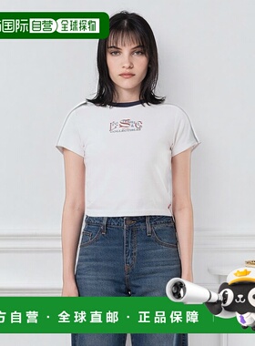 1h可退 日本直邮Levi's 女士 修身 圆领T恤 西部风格图形设计 A87