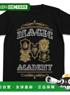 【日本直邮】Quiz Magic Academy (QMA) 魔法学院黑色 XL 码T恤