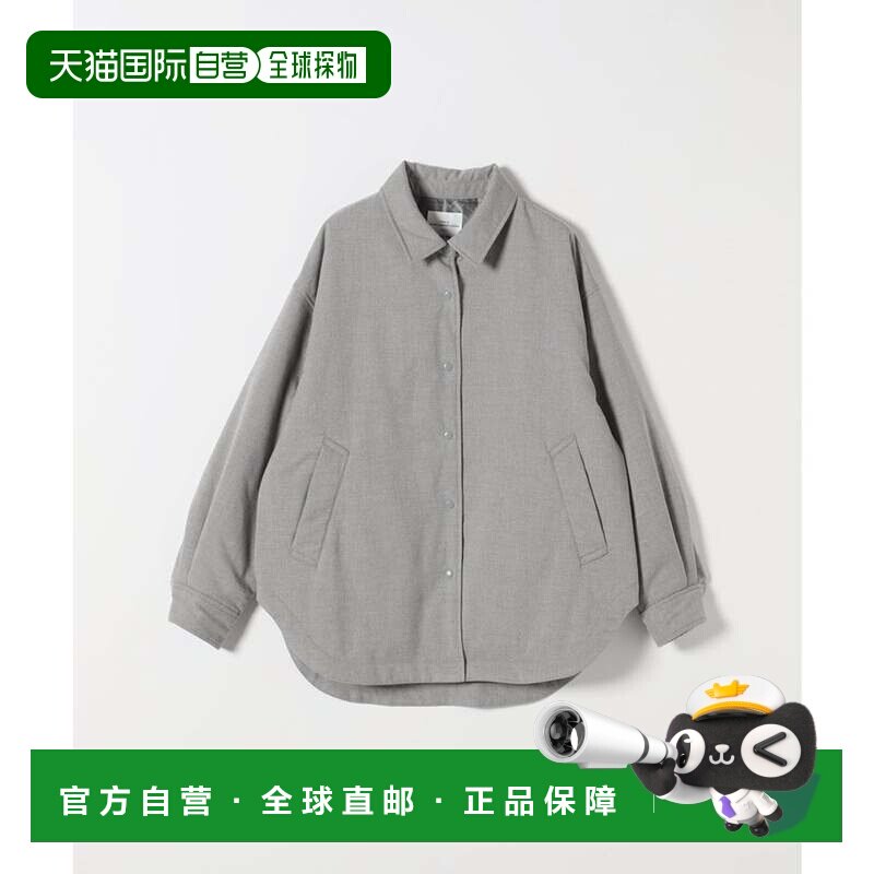 日本直邮SHIPS any 可机洗 中棉 宽松衬衫夹克 浅灰色