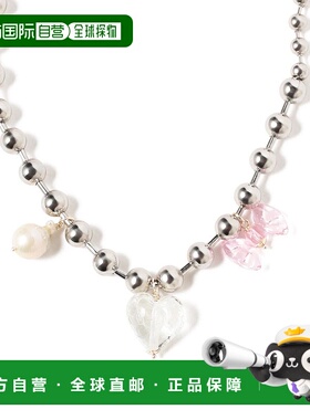 1h可退 日本直邮NINFA handmade 女士手工珍珠蝴蝶结心形项链 614