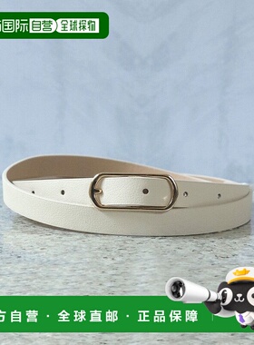 日本直邮florge 椭圆形细框皮革腰带 FL8218EW08211 腰带