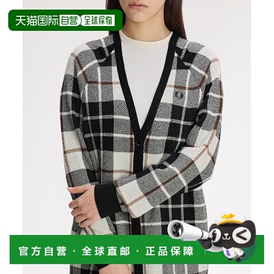 日本直邮FRED PERRY 女装 粗花呢格纹开衫 K3160