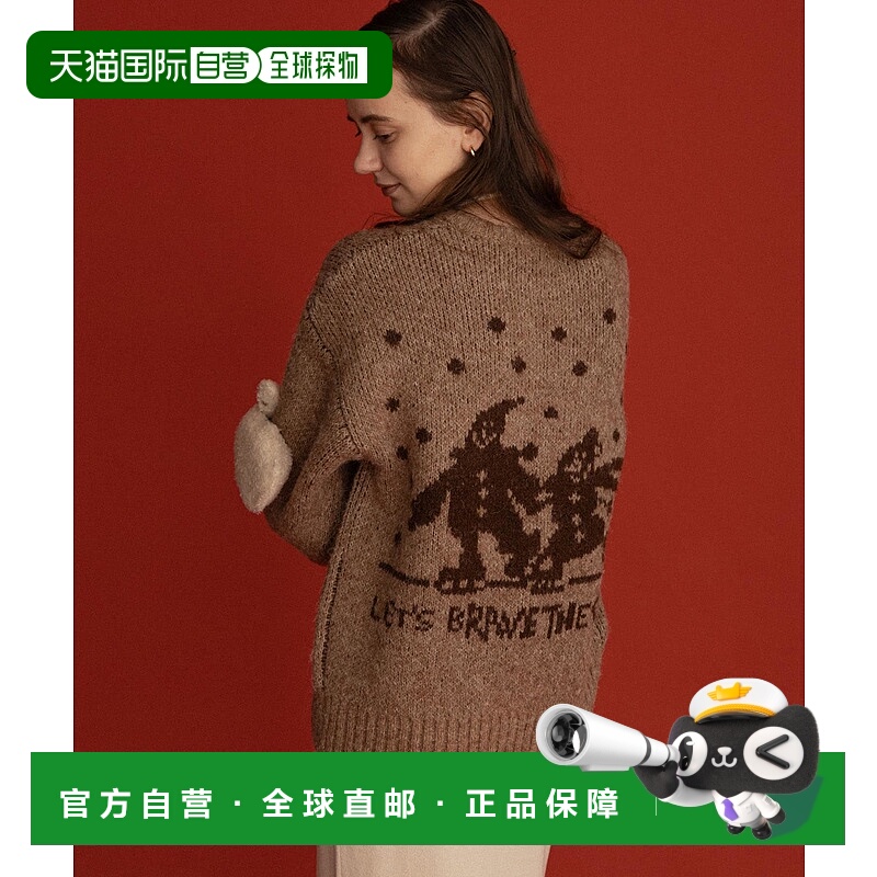 1h可退 日本直邮Sonny Label 女装 联名款宽松针织衫 原创插画设