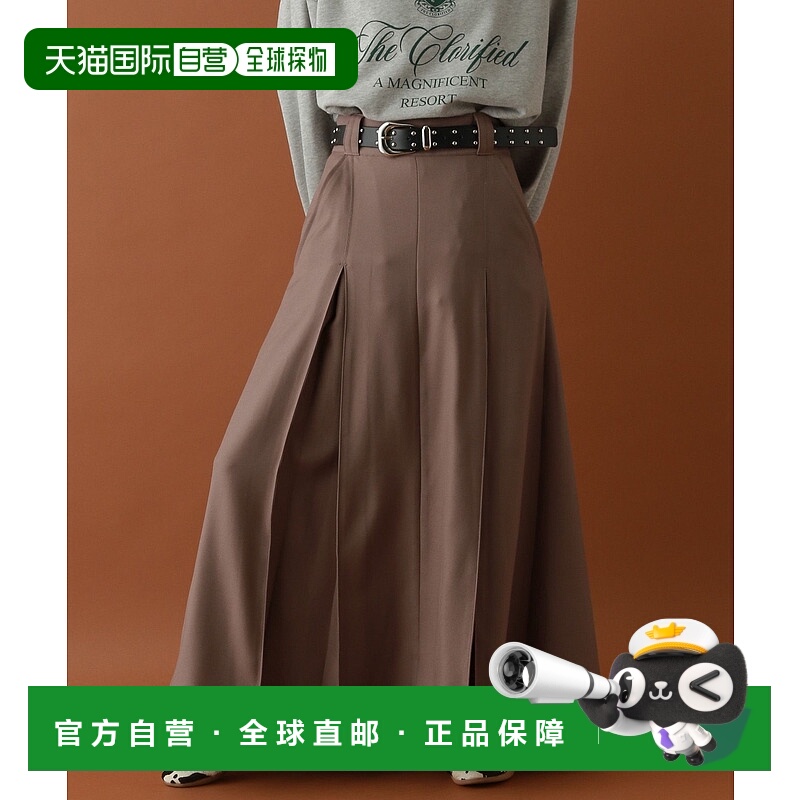 1h可退 日本直邮RED KAP 女士别注轻盈多穿性多褶半身裙 聚酯纤维