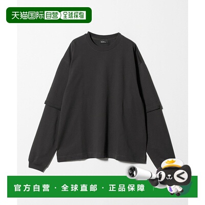 1h可退 日本直邮green label relaxing 男女同款 仿叠穿设计 圆领