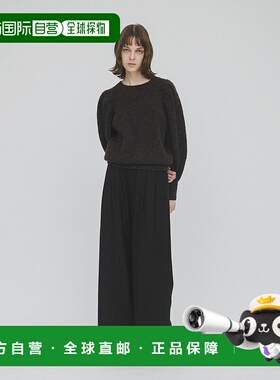 1h可退 日本直邮LAATO 女装 高腰直筒阔腿西裤 仿羊毛质感 宽松褶