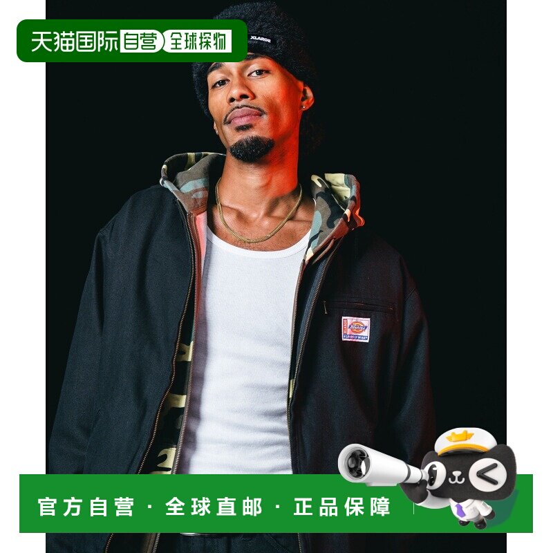 日本直邮Dickies男女同款XLARGE联名工装夹克 左胸拼标设计 细节