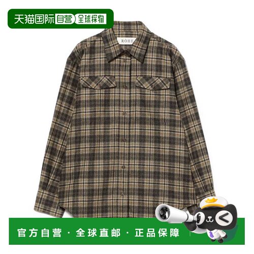 日本直邮ROHE 女装 美式休闲格纹衬衫 64111384429【付后1h可退】