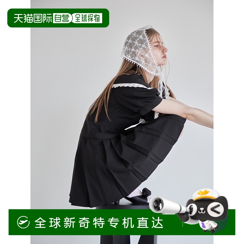 1h可退日本直邮etre loin女士低腰褶皱迷你连衣裙 125005蕾丝