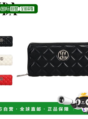日本直邮GYDA 女士长款拉链钱包黑色白色红色GY-W351