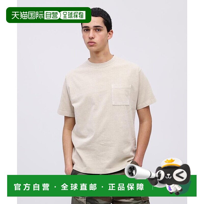 日本直邮AVIREX 半袖褪色洗水口袋T恤 [AV1129EM016019]