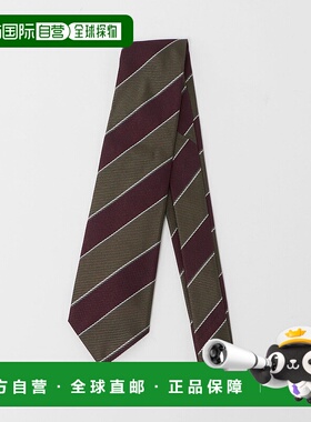1h可退 日本直邮Bleck 男士8cm经典条纹真丝领带 意大利制造 3134