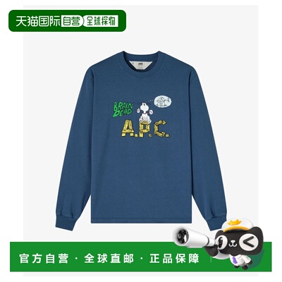 日本直邮A.P.C. x BRAINDEAD联名长袖T恤 男女同款 圆领纯棉 2426
