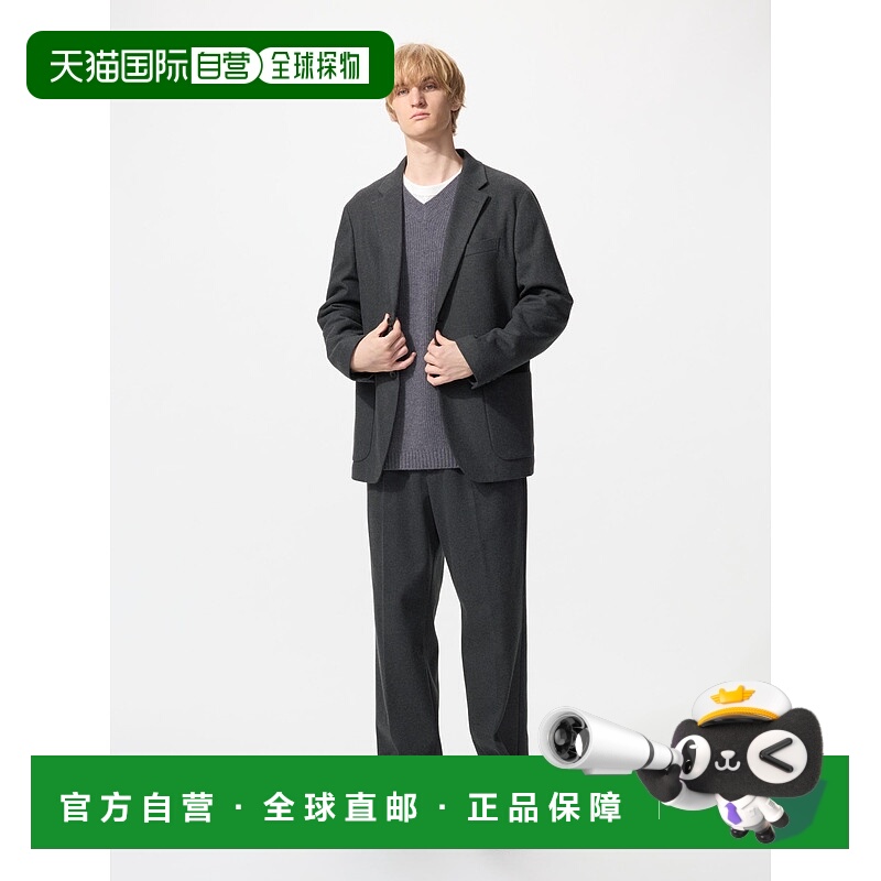 日潮跑腿UNIQLO优衣库 宽松长裤/磨毛针织面料 480356