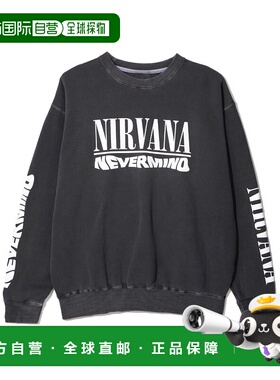 1h可退 日本直邮NIRVANA男士女士情侣款NEVERMIND合作款印花卫衣