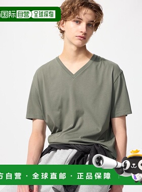 日本直邮Uniqlo Dry Color V领T恤 475376优衣库