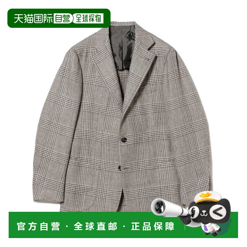 1h可退 日本直邮ALFONSO SIRICA 男士 混纺格纹修身西装外套 2116