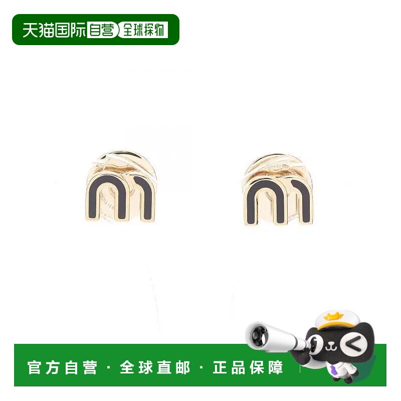 日本直邮中古Miu Miu缪缪女S级99新earrings耳环不锈钢耳夹/耳钉