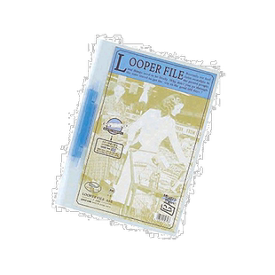 【日本直邮】LIHITLAB LOOPER FILE 文件页夹 25PCS A4 蓝色F3006
