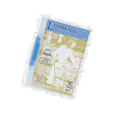【日本直邮】LIHITLAB LOOPER FILE 文件页夹 25PCS A4 蓝色F3006
