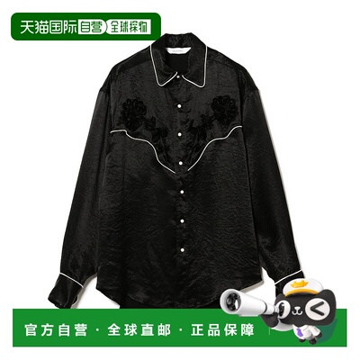 1h可退 日本直邮SASQUATCHFABRIX. 男士花卉刺绣光泽西部衬衫 111